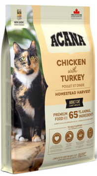 Acana Homestead Harvest Cat | Корм Acana для взрослых кошек с курицей и индейкой 1,8 кг a71436 фото
