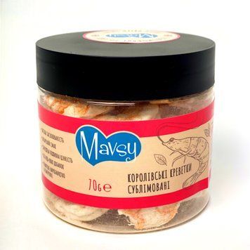Ласощі для котів Mavsy сублімовані з королівськими креветками 70 грам 1412000 фото