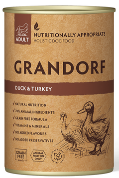 Консервы Грандорф для собак с уткой и индейкой | Grandorf Duck & Turkey 400 грамм GDW99403 фото