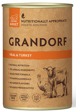 Консервы Грандорф для собак с телятиной и индейкой | Grandorf Veal & Turkey 400 грамм GDW99405 фото