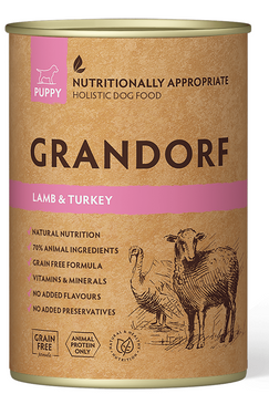 Консервы Грандорф для щенков с ягненком и индейкой | Grandorf Lamb & Turkey 200 грамм GDW99201 фото