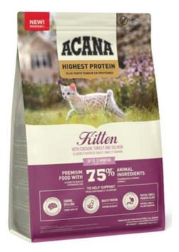 Acana Highest Protein Kitten | Корм Акана для котят с курицей, индейкой и лососем 1,8 кг  a72325r фото